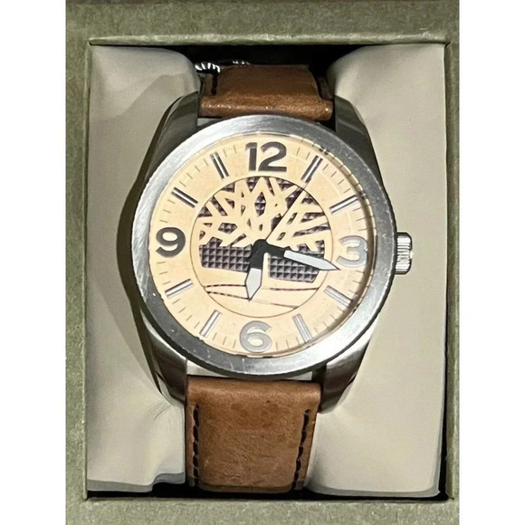 Timberland Men's Watch Bolton Leather Strap New In Box - Picture 1 of 5